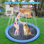 Tappetino antispruzzo in PVC per divertimento acquatico sul prato all'aperto per bambini, diametro: 100 cm