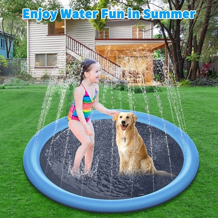 Tappetino antispruzzo in PVC per divertimento acquatico sul prato all'aperto per bambini, diametro: 100 cm