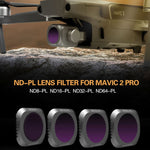 Sunnylife M2P-FI538 ND8-PL + ND16-PL + ND32-PL + ND64-PL ND-PL Filtro obiettivo per DJI Mavic 2 Pro