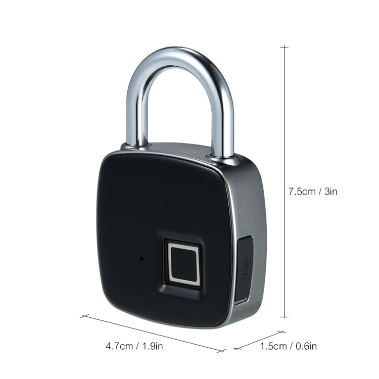 Anytek P3+ contro il furto senza password, lucchetto per impronte digitali elettricamente intelligente, supporto per sblocco APP, Anytek P3+