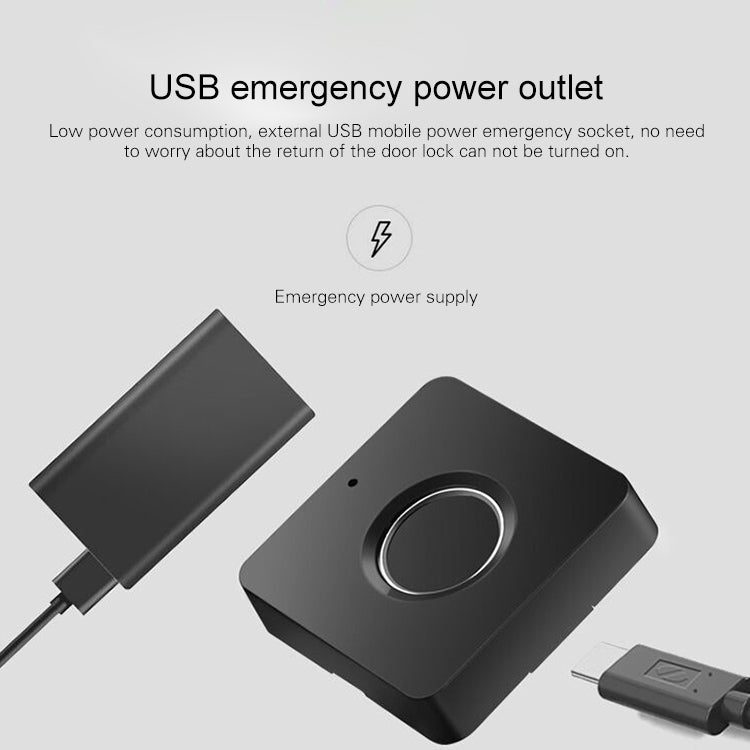 Serratura intelligente per impronte digitali ABS con sportello per cassetto di ricarica micro USB T4, T4 Micro USB Charging Drawer Cabinet Lock