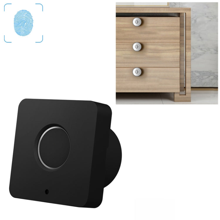 Serratura per cassetto con impronta digitale per pannello in lega di alluminio versione quadrata T5, Black, Pink, Blue, Red, Silver