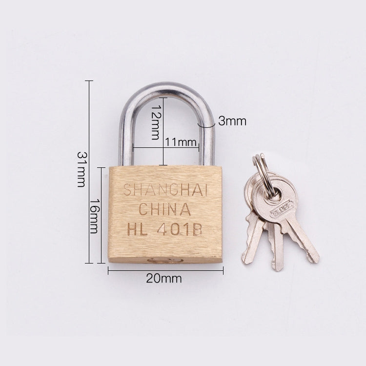 Lucchetto in rame piccolo, stile: raggio di bloccaggio corto, 20 mm non aperto, Short, 20mm Not Open