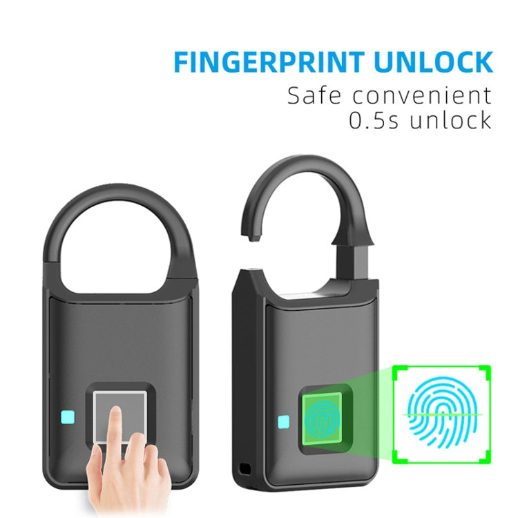 Lucchetto con rilevamento impronte digitali e ricarica USB