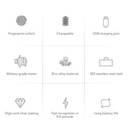 T21F Micro USB ricarica in lega di zinco Smart Single Open serratura per cassetti con impronte digitali, Single Open Fingerprint