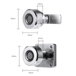 T22F Micro USB Ricarica in lega di zinco Smart bilaterale aperto serratura per cassetti con impronte digitali, Bilateral Open Fingerprint
