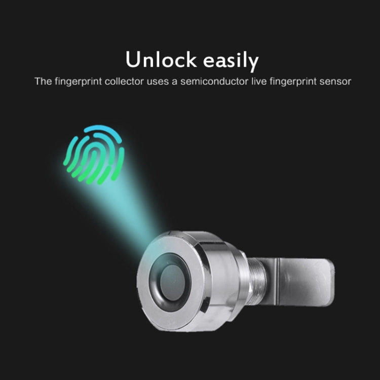 T22F Micro USB Ricarica in lega di zinco Smart bilaterale aperto serratura per cassetti con impronte digitali, Bilateral Open Fingerprint