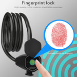 W16 IP65 Blocco impronte digitali impermeabile Corda in acciaio Antifurto Blocco per auto elettrica Blocco elettronico APP Bluetooth, W16 Bluetooth + Fingerprint