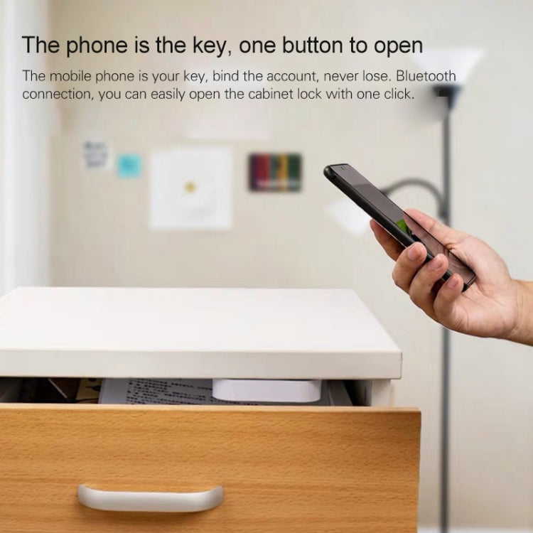 T1 Bluetooth + Tuya APP Smart Drawer Lock Blocco invisibile, supporto sblocco telecomando, T1 Bluetooth + Tuya APP