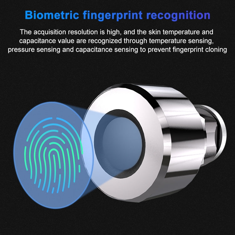 T21FB Micro USB ricarica impronta digitale intelligente in lega di zinco + serratura per armadietto con serratura a cassetto aperto singolo Bluetooth, Single Open Fingerprint + Bluetooth
