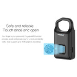 Piccolo lucchetto con rilevamento delle impronte digitali a semiconduttore di ricarica micro USB Anytek P4 3,7 V, P4