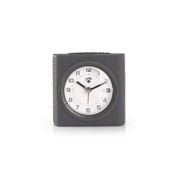 Analogue Desk Alarm Clock | Snooze function | Backlight | Grey/White