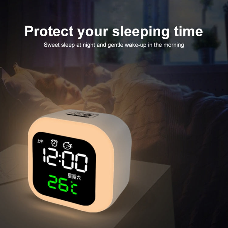 Orologio intelligente domestico USB con luce notturna, funzione di memoria e display LED, Smart Clock