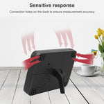 TS-9606-WR Misuratore di umidità della temperatura con timer allarme a schermo grande (bianco rosso)