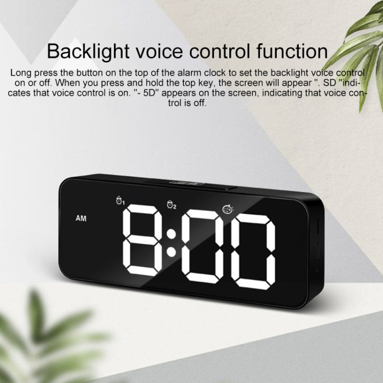 XM905 Sveglia multifunzione a comando vocale Orologio da parete elettronico a LED