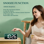8821 Sveglia snooze a doppio scopo con specchio a LED, 8821(Black), 8821(White)
