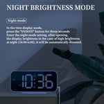 8821 Sveglia snooze a doppio scopo con specchio a LED, 8821(Black), 8821(White)