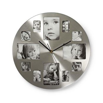 Wall Clock | Diameter: 400mm | Metal | Silver