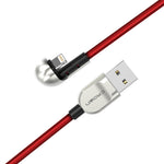 Cavo di ricarica e sincronizzazione telato 1m 2A USB Lightning Crown Micro 6941141601111 CMCU-012L