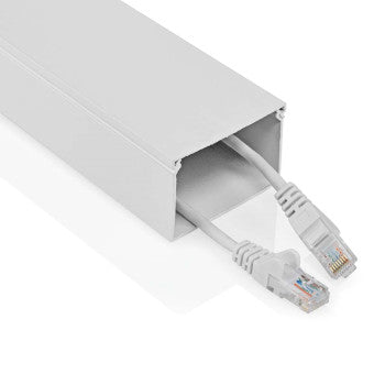 Cable Management | Duct | 1pcs | Maximum cable thickness: 40 mm | Aluminum | White