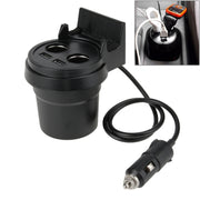 Caricatore per auto con due porte USB e due prese accendisigari da 5 V 1 A+2,4 A con funzione di supporto, 5V 1A+2.4A