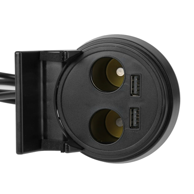 Caricatore per auto con due porte USB e due prese accendisigari da 5 V 1 A+2,4 A con funzione di supporto, 5V 1A+2.4A