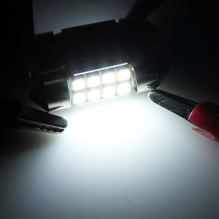 2 PZ 31mm Festoon 3W 300LM Luce bianca 8 LED 3528 SMD Canbus Lampade da lettura per auto senza errori, DC 12, 31mm
