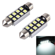 2 PZ 39mm Festoon 3W 300LM Luce bianca 8 LED 3528 SMD Canbus Lampade da lettura per auto senza errori, DC 12, 39mm