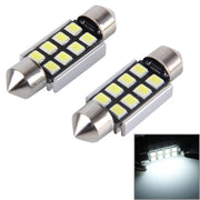 2 PZ 41mm Festoon 3W 300LM Luce bianca 8 LED 3528 SMD Canbus Lampade da lettura per auto senza errori, DC 12, 41mm