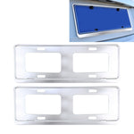 2 cornici per targa per auto. Cornice per targa in acciaio inossidabile, Stainless Steel, Stainless Steel License Plate Frame