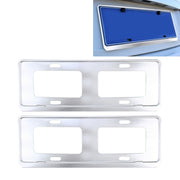 2 cornici per targa per auto. Cornice per targa in acciaio inossidabile, Stainless Steel, Stainless Steel License Plate Frame