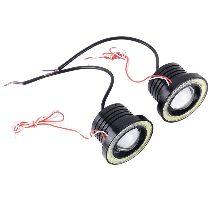 Fendinebbia fendinebbia per auto Angel Eyes da 3,0 pollici DC 12V 10W 900LM 6500K (luce bianca + luce bianca), 3.0 inch