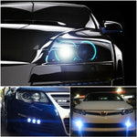 Fendinebbia fendinebbia per auto Angel Eyes da 3,0 pollici DC 12V 10W 900LM 6500K (luce bianca + luce bianca), 3.0 inch