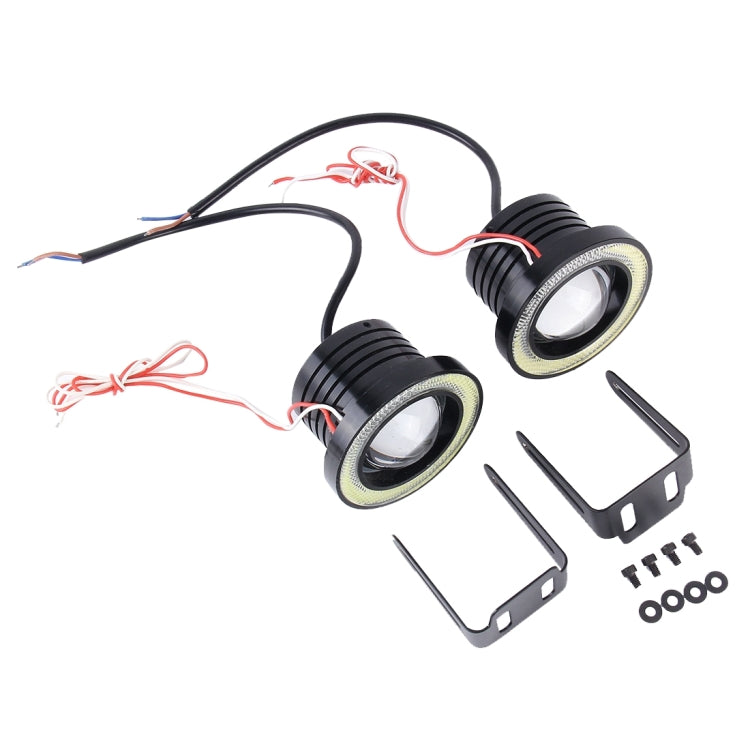 Fendinebbia fendinebbia per auto Angel Eyes da 3,0 pollici DC 12V 10W 900LM 6500K (luce bianca + luce bianca), 3.0 inch