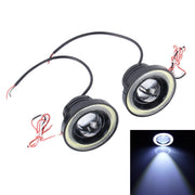 Fendinebbia per auto Angel Eyes da 3,5 pollici DC 12V 10W 900LM 7000K (luce bianca + luce bianca), 3.5 inch