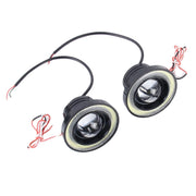 Fendinebbia per auto Angel Eyes da 3,5 pollici DC 12V 10W 900LM 7000K (luce bianca + luce bianca), 3.5 inch