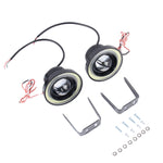 Fendinebbia per auto Angel Eyes da 3,5 pollici DC 12V 10W 900LM 7000K (luce bianca + luce bianca), 3.5 inch