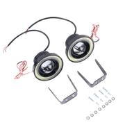 Fendinebbia per auto Angel Eyes da 3,5 pollici DC 12V 10W 900LM 7000K (luce bianca + luce bianca), 3.5 inch