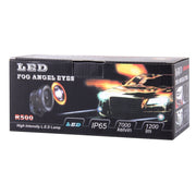 Fendinebbia per auto Angel Eyes da 3,5 pollici DC 12V 10W 900LM 7000K (luce bianca + luce bianca), 3.5 inch
