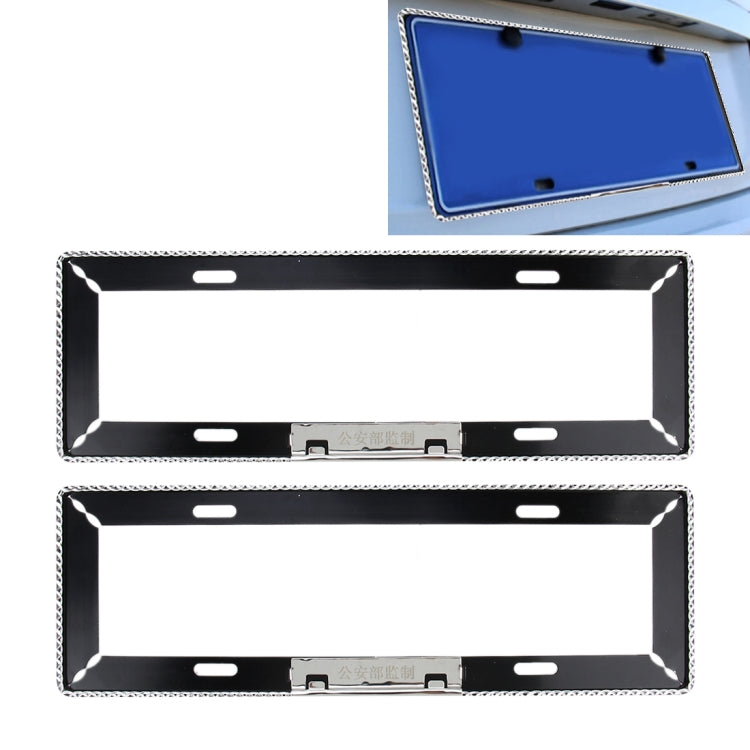 2 pz. Cornici per targa per auto Car Styling Cornice per targa universale Accessori per auto porta targa, Aluminum Alloy License Plate Frame