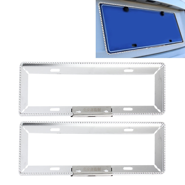 2 pz. Cornici per targa per auto Car Styling Cornice per targa universale Accessori per auto porta targa, Aluminum Alloy License Plate Frame