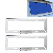2 pz. Cornici per targa per auto Car Styling Cornice per targa universale Accessori per auto porta targa, Aluminum Alloy License Plate Frame