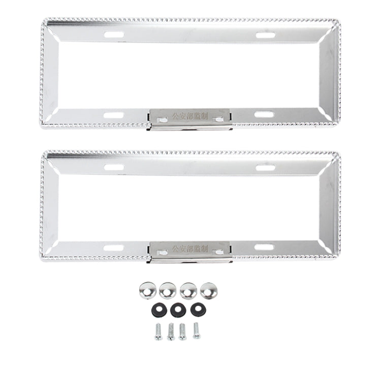 2 pz. Cornici per targa per auto Car Styling Cornice per targa universale Accessori per auto porta targa, Aluminum Alloy License Plate Frame