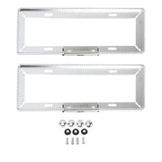 2 pz. Cornici per targa per auto Car Styling Cornice per targa universale Accessori per auto porta targa, Aluminum Alloy License Plate Frame