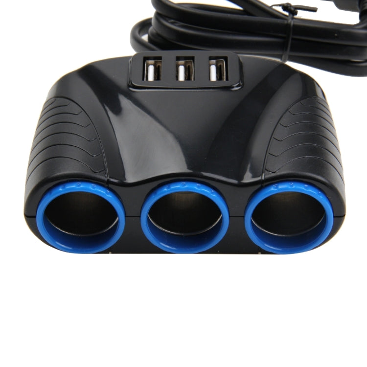 Caricatore per auto 12-24 V 3,1 A 3 porte USB e 3 prese per accendisigari, 12-24V 3.1A  With 23 USB