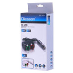 Caricabatteria da auto con presa accendisigari USB da auto dal design aerodinamico Olesson con luce LED colorata, 1631