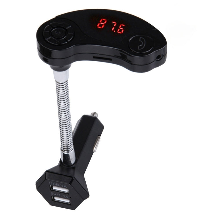 Kit trasmettitore FM Bluetooth per auto con caricatore doppio USB GT86, supporto display LCD/riproduzione musicale con scheda TF/vivavoce, GT86 (Black), GT86 (Gold), GT86 (Silver)