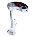 Kit trasmettitore FM Bluetooth per auto con caricatore doppio USB GT86, supporto display LCD/riproduzione musicale con scheda TF/vivavoce, GT86 (Black), GT86 (Gold), GT86 (Silver)