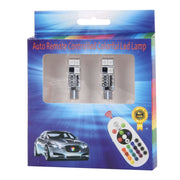 2 pezzi colorati da 36 mm T10 con telecomando per auto, lampada da lettura a LED con 6 luci a LED, 36MM 6 LED Lights
