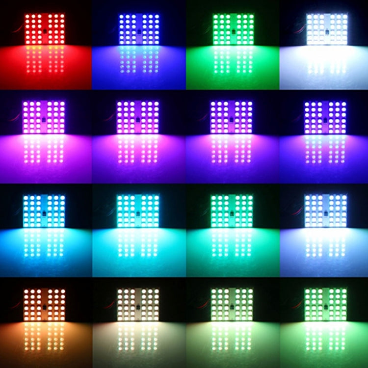 2 pezzi colorati da 36 mm T10 con telecomando per auto, lampada da lettura a LED con 6 luci a LED, 36MM 6 LED Lights